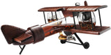 Antique Wood Airplane Whiskey Decanter Set With 2 Airplane Glasses - POPvault