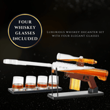 AR 22 Oz. Whiskey Decanter Set With Sniper Scope & 4 5 Oz. Bullet Glasses - POPvault