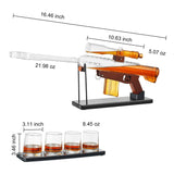 AR 22 Oz. Whiskey Decanter Set With Sniper Scope & 4 5 Oz. Bullet Glasses - POPvault