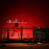 AR Limited Edition 800 ml Whiskey Decanter Set With Wooden Silencer Stopper Plus 4 12 Oz. Bullet Glasses - POPvault