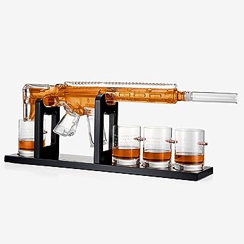 AR15 1000 ml Whiskey Decanter Set with 4 Glasses - POPvault