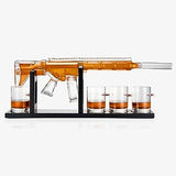AR15 1000 ml Whiskey Decanter Set with 4 Glasses - POPvault