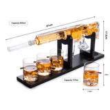 AR15 Whiskey Gun Decanter Set 1000 ml & 4 12oz Bullet Glasses - POPvault