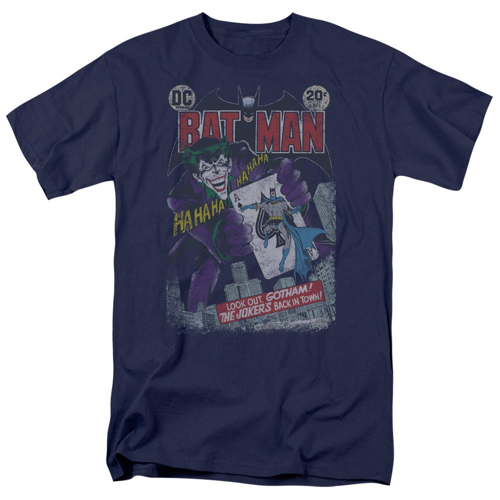 Batman 251 Distressed Mens T Shirt Navy Blue Officially Licensed - POPvault