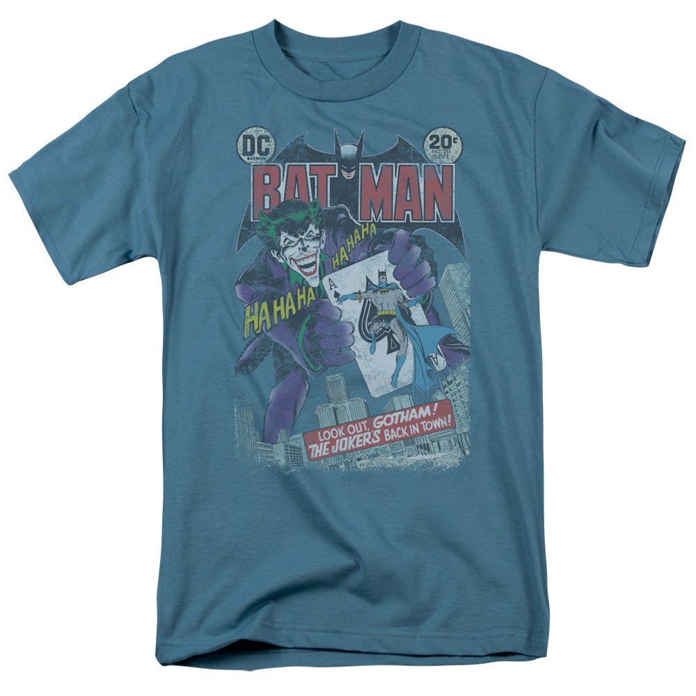 Batman 251 Distressed Mens T Shirt Slate Officially Licensed - POPvault