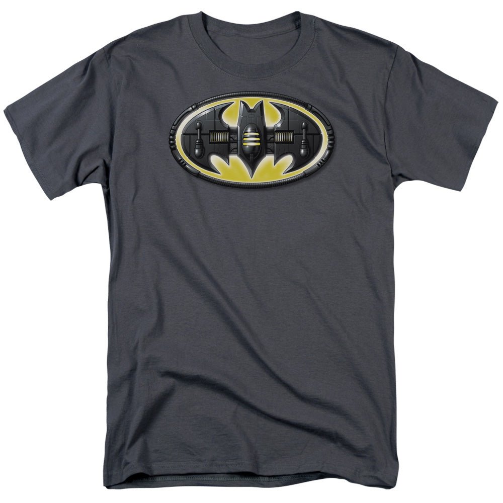 Batman Bat Mech Logo Mens T Shirt Charcoal Officially Licensed - POPvault