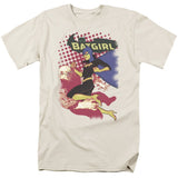 Batman Batgirl Crunch Mens T Shirt Cream Officially Licensed - POPvault