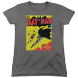 Batman Batman First Womens T Shirt Charcoal Officially Licensed - POPvault