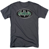 Batman Circuitry Shield Mens T Shirt Charcoal Officially Licensed - POPvault