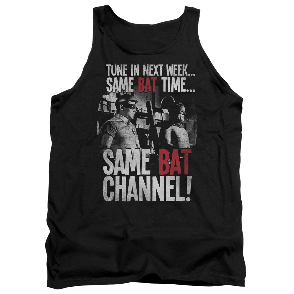 Batman Classic Tv Bat Channel Mens Tank Top Shirt Black Officially Licensed - POPvault
