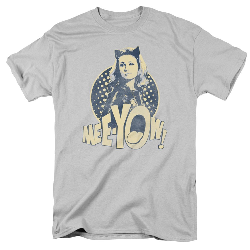 Batman Classic Tv Meeyow! Mens T Shirt Silver Officially Licensed - POPvault