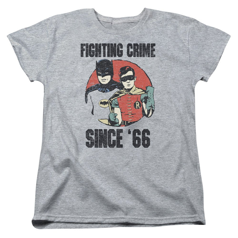 Batman Classic Tv Since 66 Womens T Shirt Athletic Heather Officially Licensed - POPvault