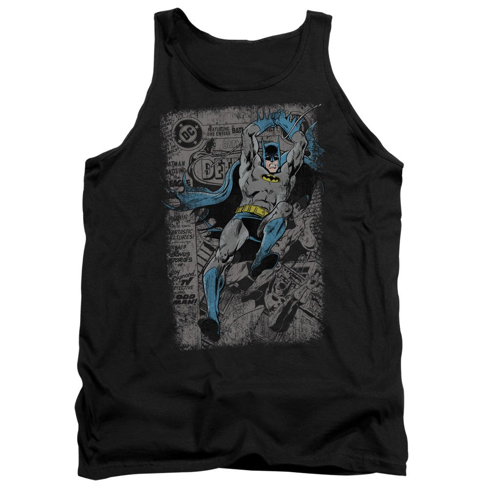 Batman Detective 487 Distress Mens Tank Top Shirt Black Officially Licensed - POPvault