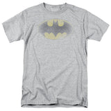 Batman Faded Logo Mens T Shirt Athletic Heather Officially Licensed - POPvault
