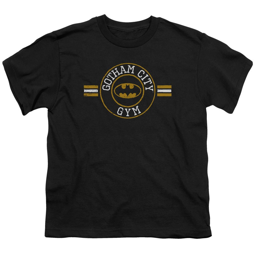 Batman Gotham City Gym Kids Youth T Shirt Black Officially Licensed - POPvault