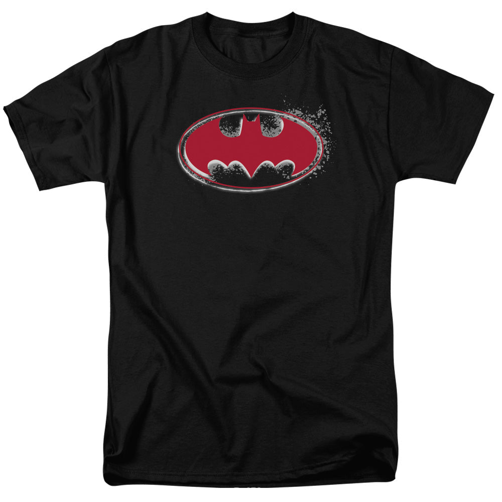 Batman Hardcore Noir Bat Logo Mens T Shirt Black Officially Licensed - POPvault