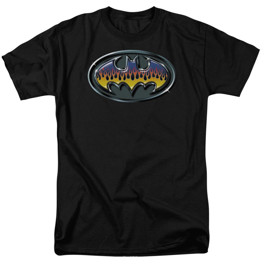 Batman Hot Rod Shield Mens T Shirt Black Officially Licensed - POPvault