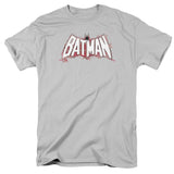 Batman Plaid Splat Logo Mens T Shirt Silver Officially Licensed - POPvault