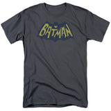Batman Show Bat Logo Mens T Shirt Charcoal Officially Licensed - POPvault