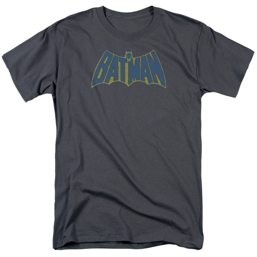 Batman Sketch Logo Mens T Shirt Charcoal Officially Licensed - POPvault