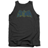 Batman Sketch Logo Mens Tank Top Shirt Charcoal Officially Licensed - POPvault