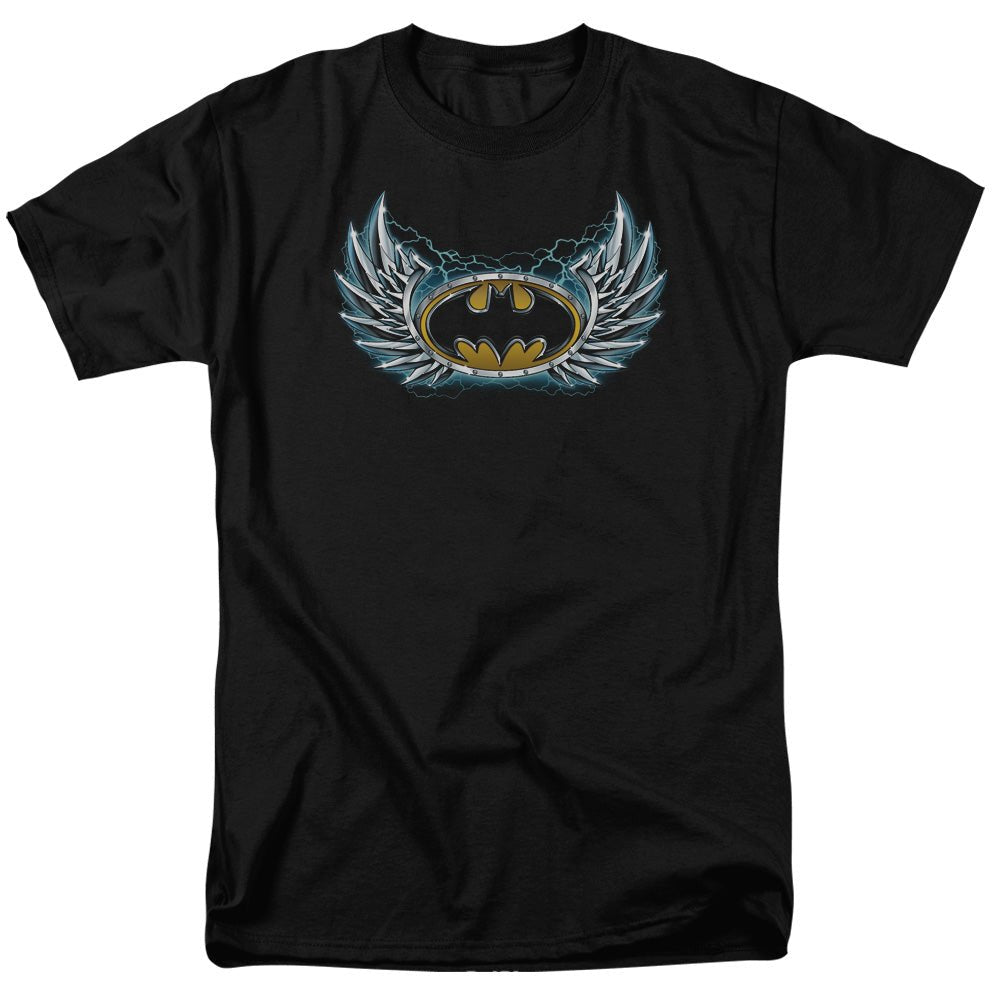Batman Steel Wings Logo Mens T Shirt Black Officially Licensed - POPvault