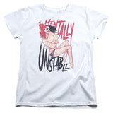 Batman Unstable Womens T Shirt White Officially Licensed - POPvault