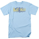 Batman Vintage Logo Mens T Shirt Light Blue Officially Licensed - POPvault
