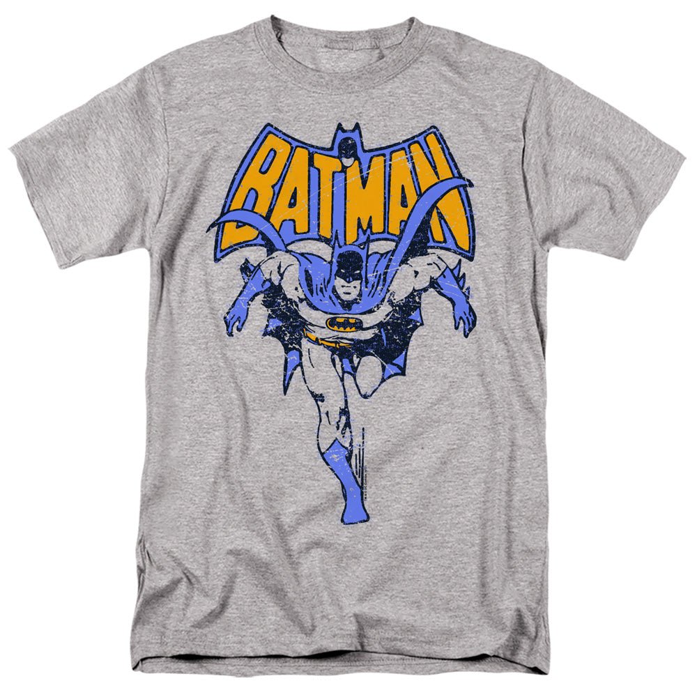 Batman Vintage Run Mens T Shirt Athletic Heather Officially Licensed - POPvault