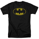 Batman Washed Bat Logo Mens T Shirt Black Officially Licensed - POPvault