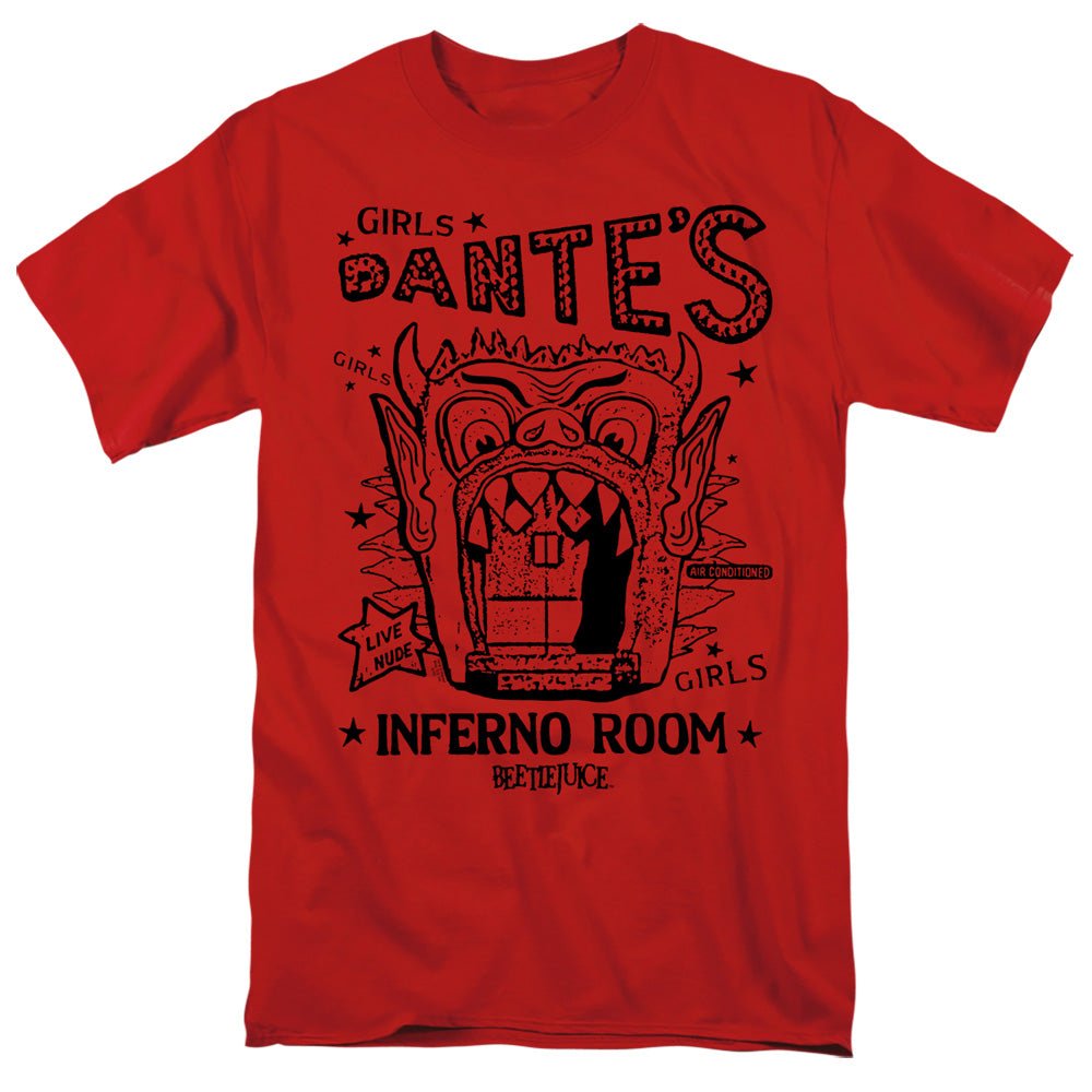 Beetlejuice Dantes Inferno Room Mens T Shirt Red Officially Licensed - POPvault