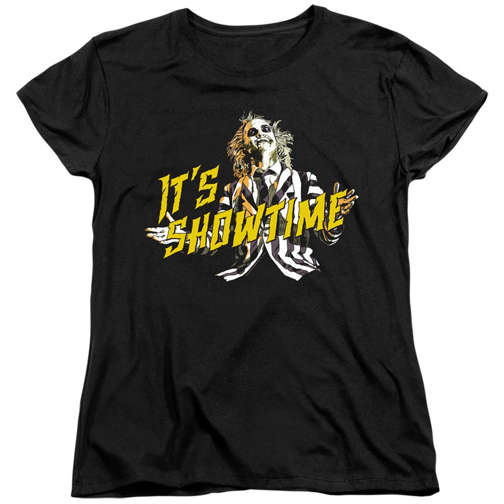 Beetlejuice Showtime Womens T Shirt Black Officially Licensed - POPvault