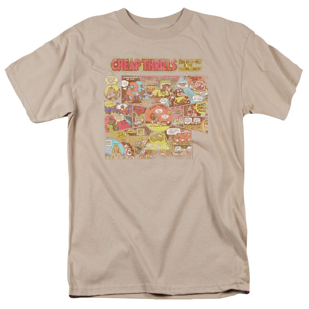 Big Brother And The Holding Company Cheap Thrills Mens T Shirt Sand - POPvault