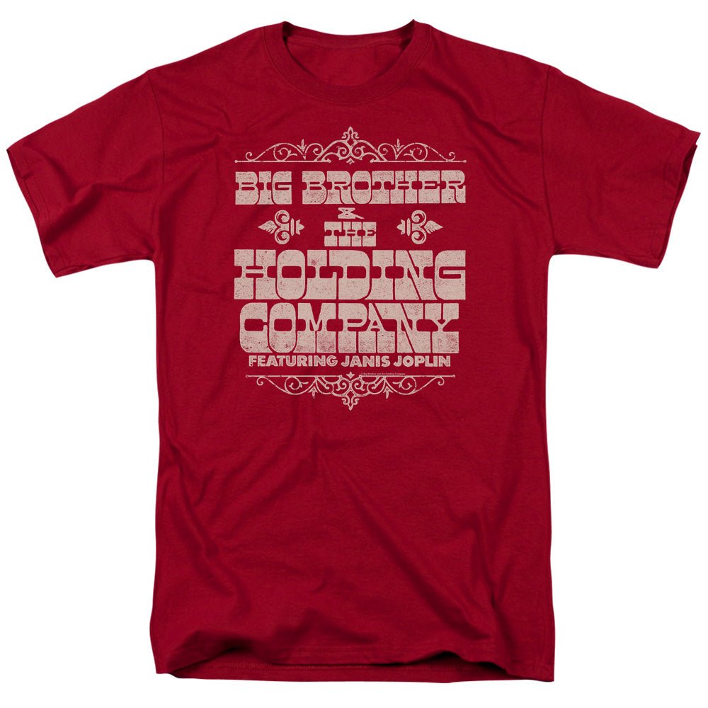 Big Brother And The Holding Company Fat Bottom Text Mens T Shirt Cardinal - POPvault