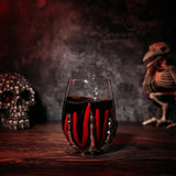 Bloody Hand Skeleton 12 Oz. Wine Glass Single - POPvault