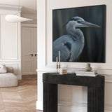 Blue Heron Portrait Canvas Art Print - POPvault