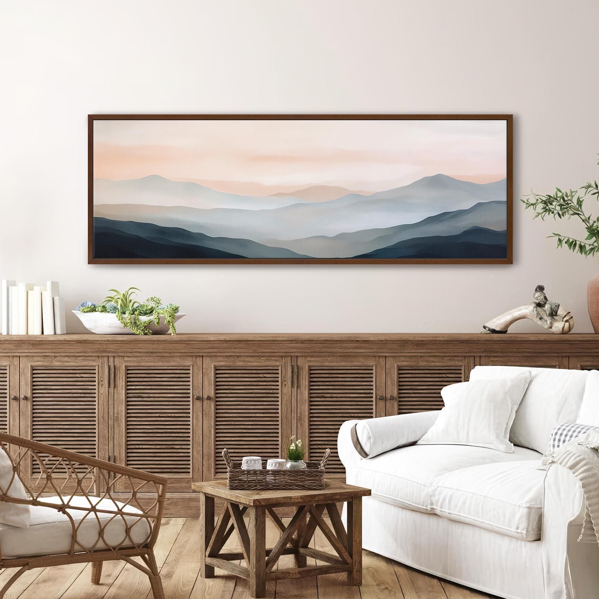 Blue Mountain Canvas Wall Art - Abstract Canvas Art - POPvault