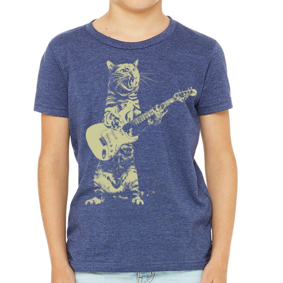 Boy's Cat Playing Guitar T-Shirt - POPvault