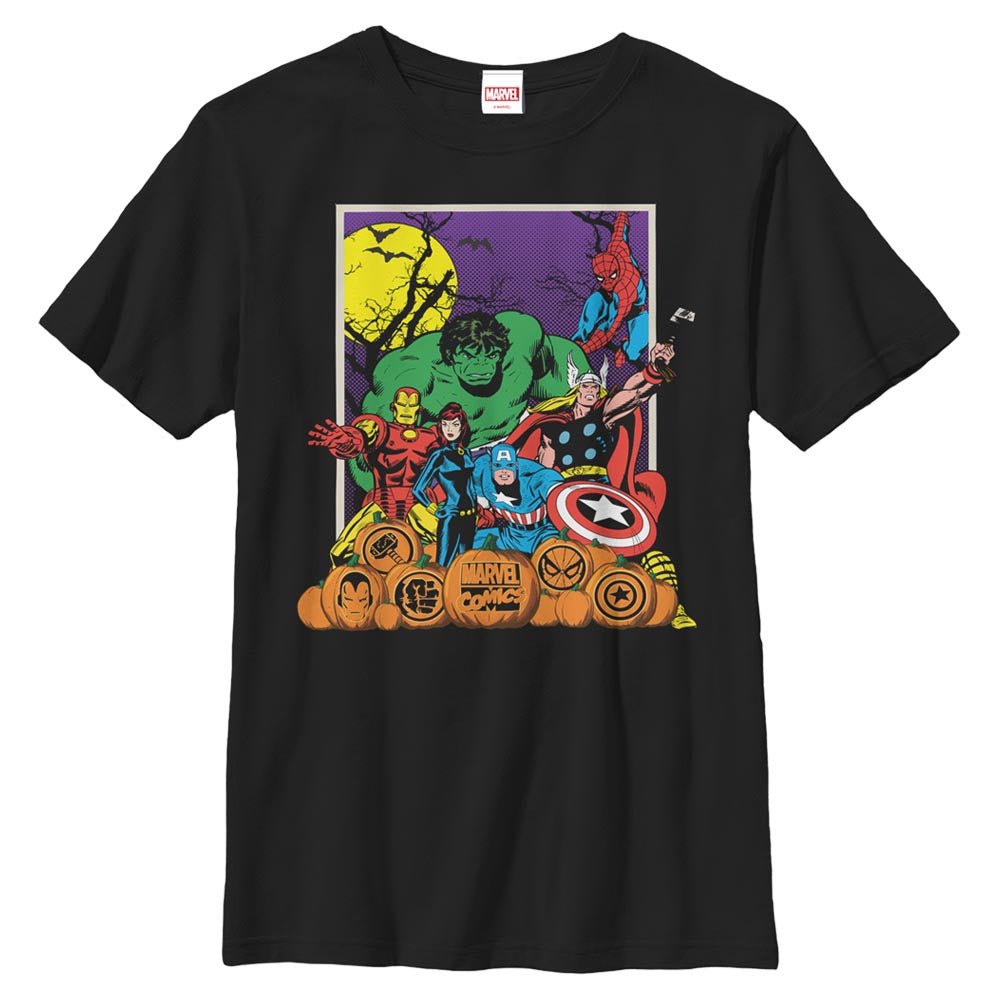 Boy's Marvel Halloween Avengers Scene T-Shirt - POPvault