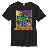 Boy's Marvel Halloween Avengers Scene T-Shirt - POPvault