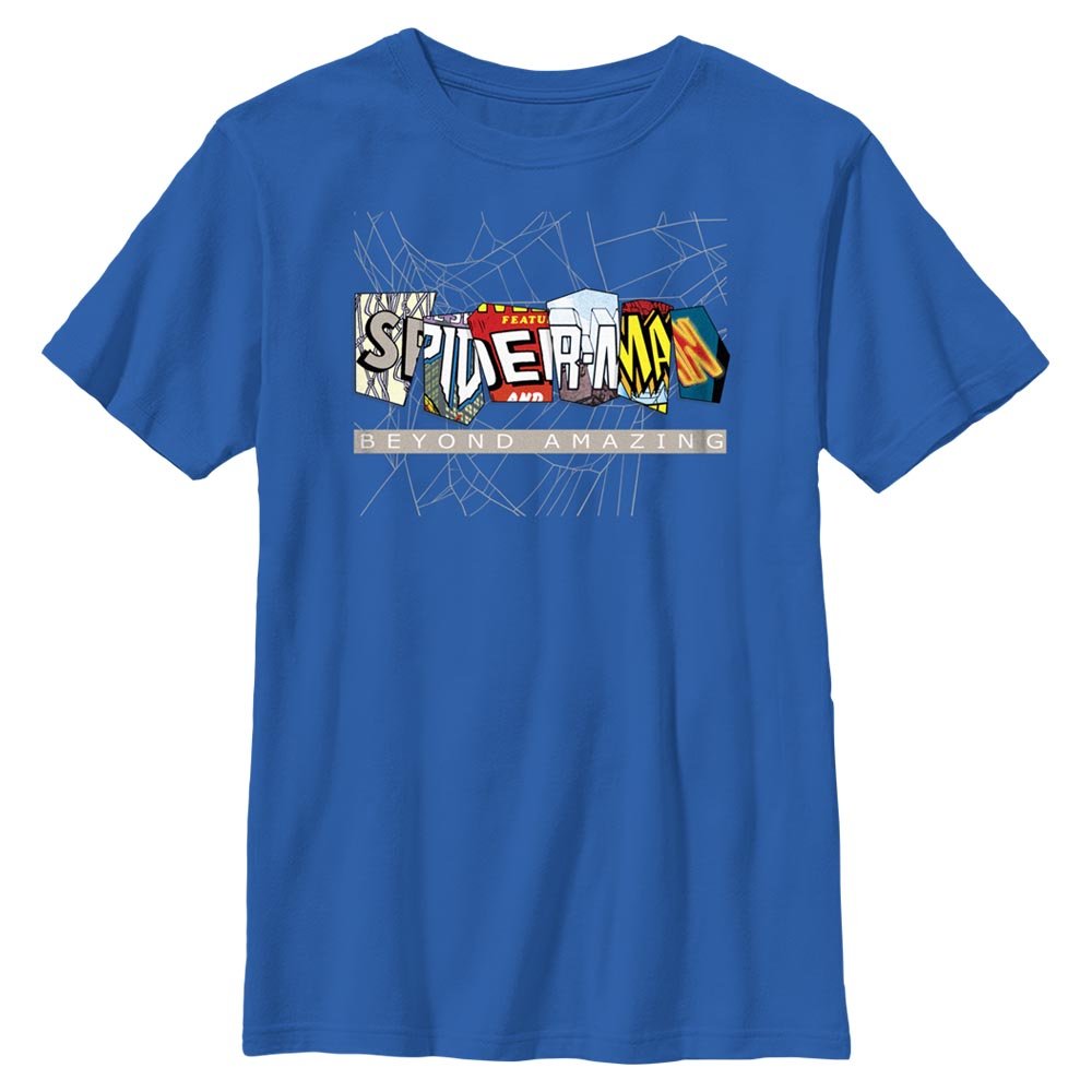 Boy's Marvel Spider - Man Beyond Amazing COMIC CLIPPINGS BEYOND T - Shirt - POPvault