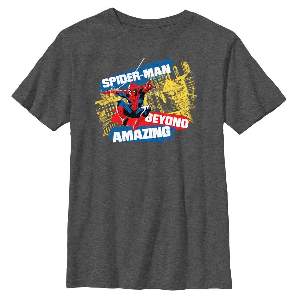 Boy's Marvel Spider - Man Beyond Amazing SPIDERMAN CITY SWING T - Shirt - POPvault