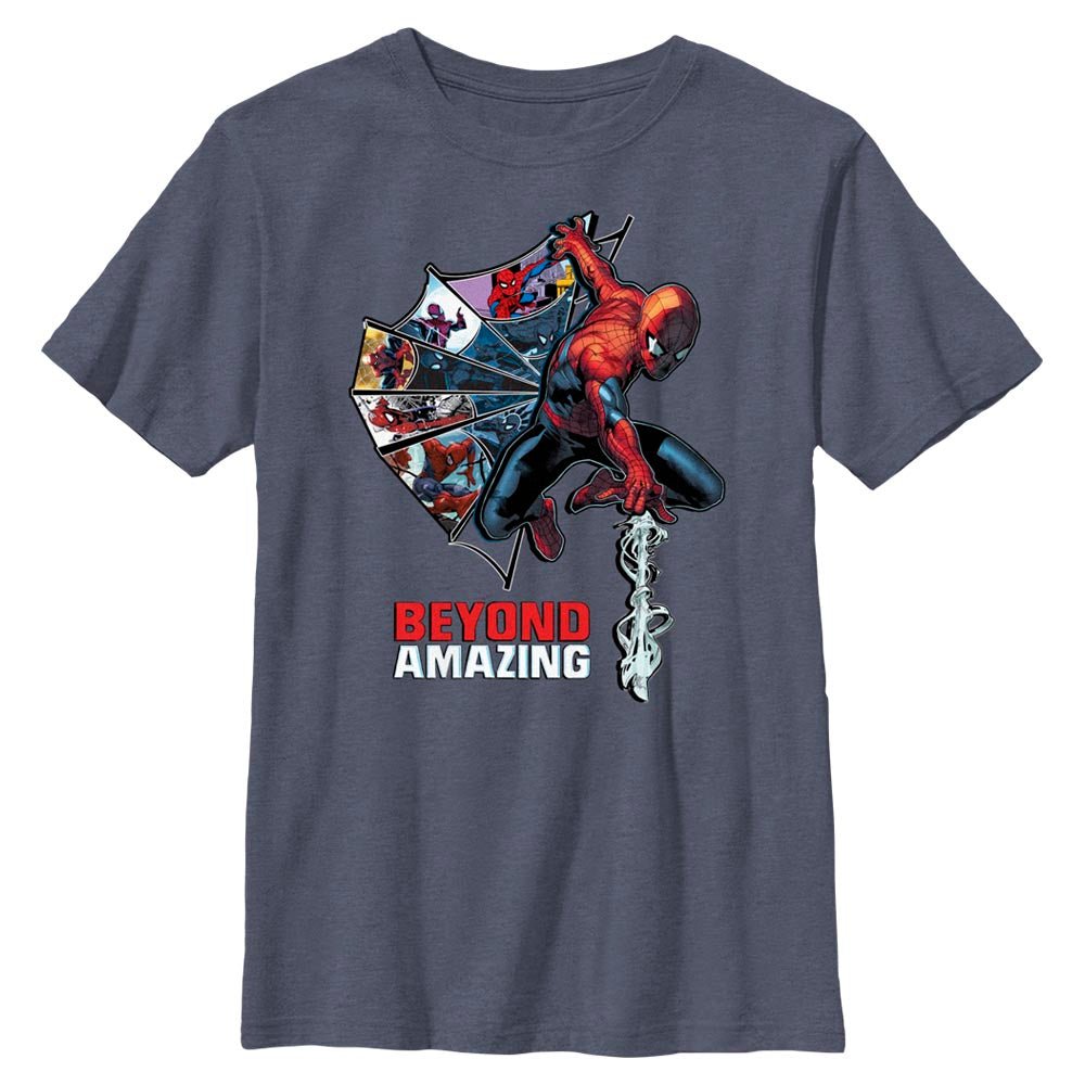 Boy's Marvel Spider - Man Beyond Amazing WEB COMIC HALF T - Shirt - POPvault