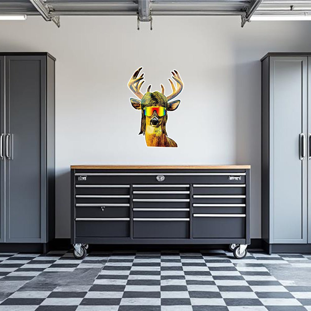 Buck Mullet Garage Wall Decal - POPvault