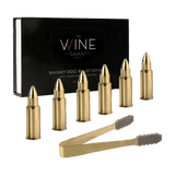 Bullet Whiskey 1.75 Inch Gold Chiller Rocks (Set of 6) - POPvault