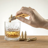 Bullet Whiskey 1.75 Inch Gold Chiller Rocks (Set of 6) - POPvault