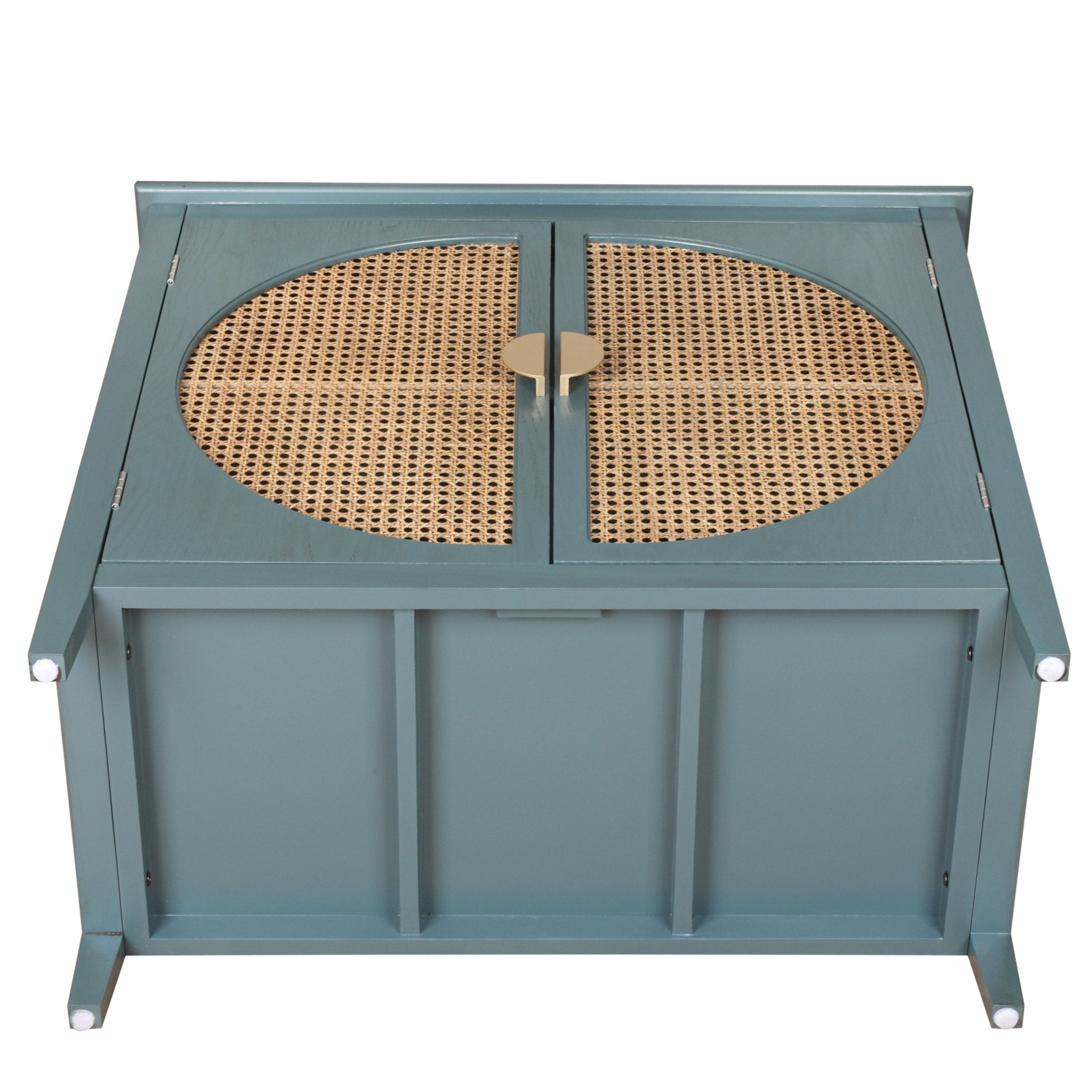 Cabinet With Natural Rattan Weaving - POPvault