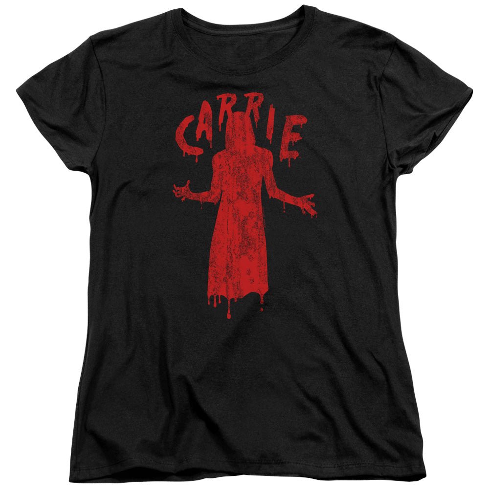 Carrie Silhouette Womens T Shirt Black Officially Licensed - POPvault