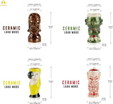 Ceramic Hawaiian Luau Tiki Mugs (Set of 4 - 14 - 22oz) - POPvault