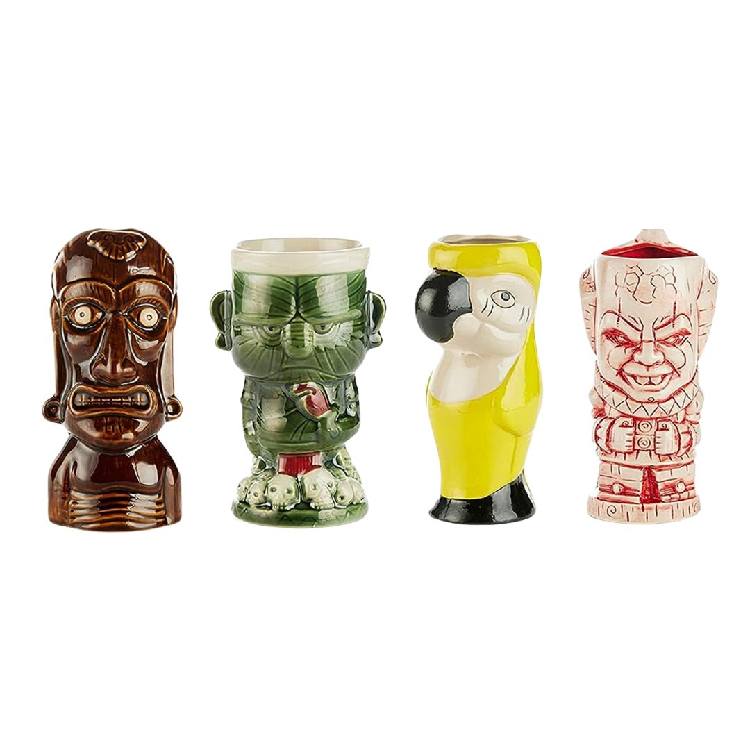 Ceramic Hawaiian Luau Tiki Mugs (Set of 4 - 14 - 22oz) - POPvault